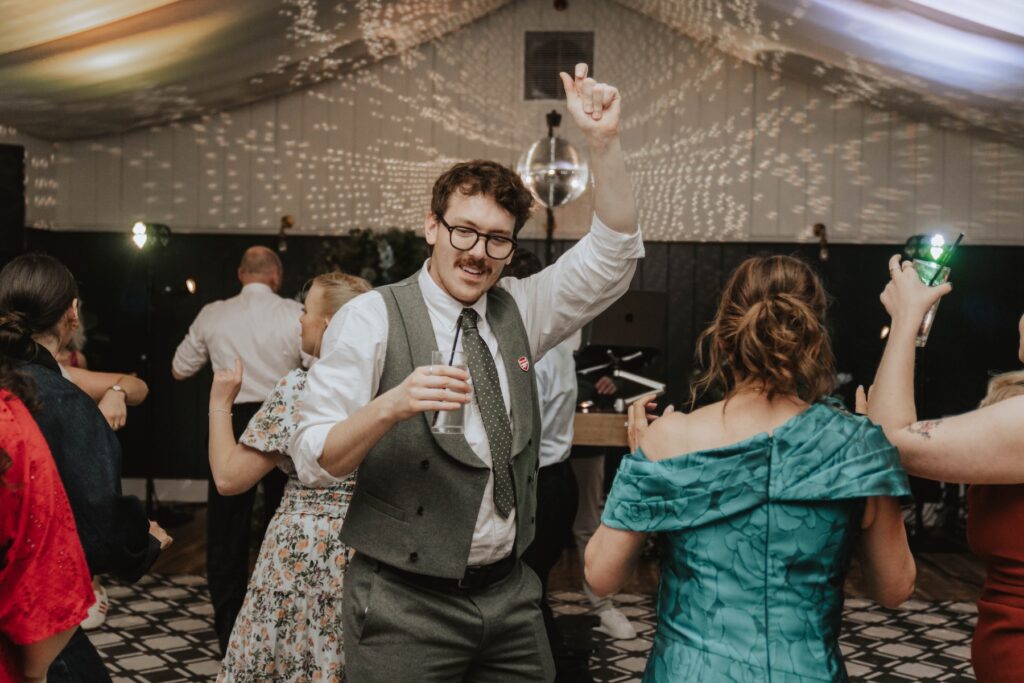 Ceilidh dancing at Dunglass Estate wedding