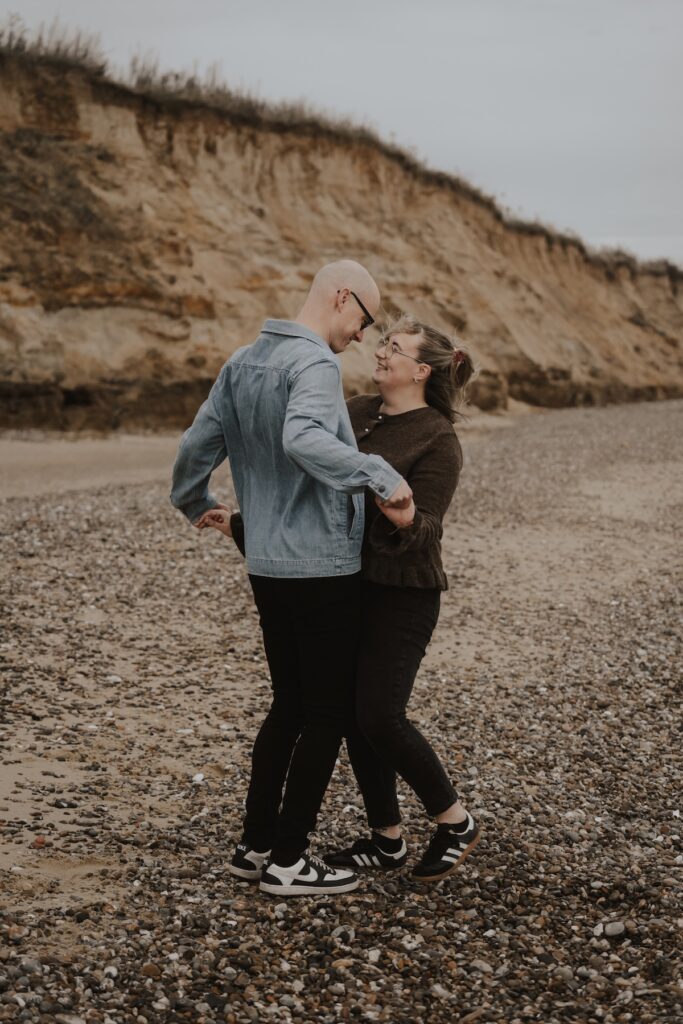 Covehithe beach photography session with a couple