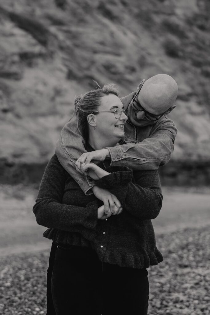 Suffolk engagement session on Covehithe beach