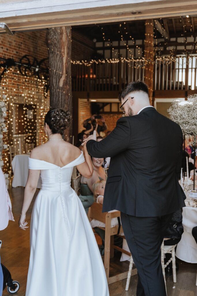 Elegant wedding reception room at Gaynes Park in Chelmsford