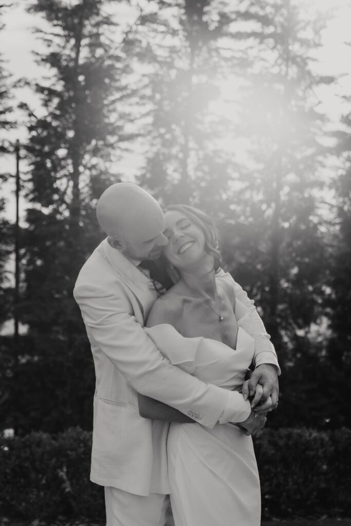 Relaxed evening wedding photography in the gardens at Marquis Suffolk