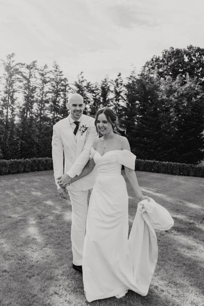 Candid couple portrait of Lauren and James at Marquis Suffolk