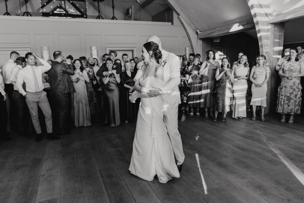 Fun evening wedding reception at Marquis Suffolk in Suffolk