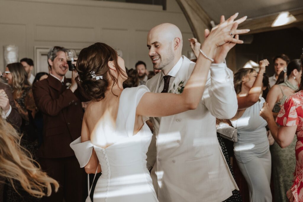 Fun and energetic dance floor at a Marquis Suffolk wedding