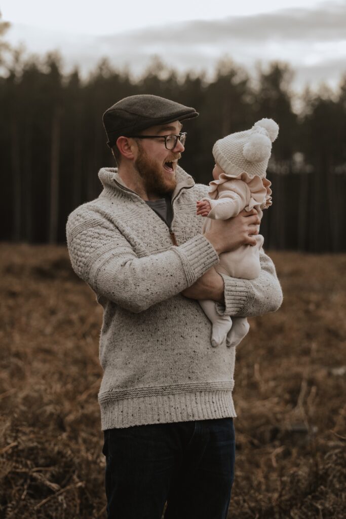 Family enjoying a relaxed walk through Thetford Forest together